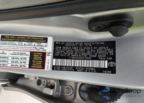 2017 Toyota Camry Hybrid Le from USA, damaged, VIN 4T1BD1FK2HU216248
